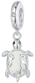 Charms Srebro 925 - Świecący Żółw Czerwiński