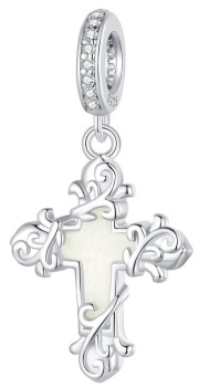 Charms Srebro 925 - Świecący Krzyż Czerwiński