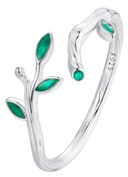 Pierścionek uniwersalny - Zielone Listki Czerwiński