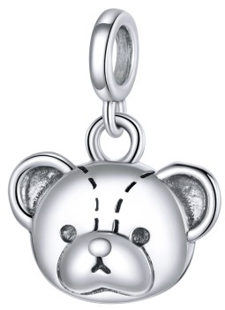 Charms Srebro 925 - Okrągły Miś Czerwiński