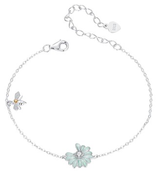 Bransoletka Srebrna 925 - Stokrotka i Pszczoła Czerwiński