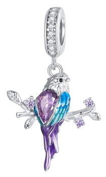 Charms Srebro 925 - Orientalny Ptak Czerwiński