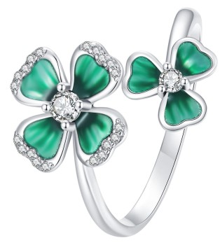 Pierścionek uniwersalny - Zielone Kwiaty Czerwiński