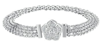 Bransoletka Płaska - KWIAT Srebro S925 Czerwiński