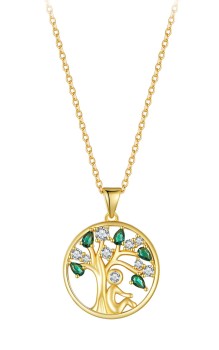 Naszyjnik Srebrny - Magiczne Drzewo, złoty Czerwiński