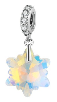 Charms Srebro 925 - Krystaliczna Śnieżynka Czerwiński