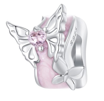 Charms Srebro 925 - Kolekcja Bajkowy Ogród, Motyl Czerwiński