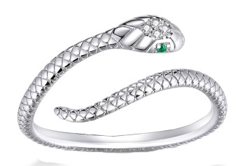 Pierścionek uniwersalny - Wąż Srebrny Czerwiński