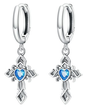 Srebrne Kolczyki - Krzyże w stylu Retro Czerwiński