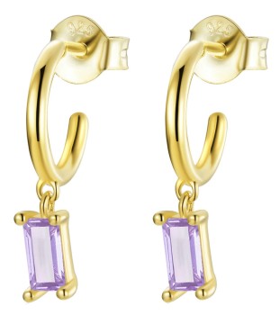 Srebrne Kolczyki - Fioletowe Iskrzenie Czerwiński