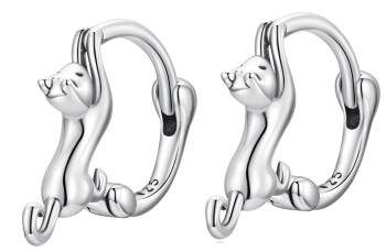 Srebrne Kolczyki - Kocie Figle Czerwiński