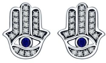 Srebrne Kolczyki - Ręka Fatimy Czerwiński