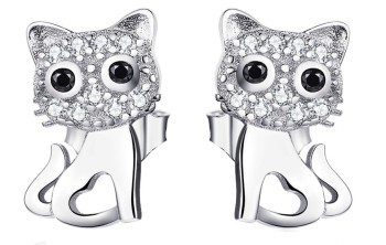 Srebrne Kolczyki - Słodkie Kotki Czerwiński
