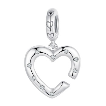 Charms Srebro 925 - Otwarte Serce Czerwiński