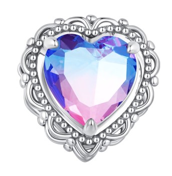 Charms Srebro 925 - Odblaskowe Serce Czerwiński