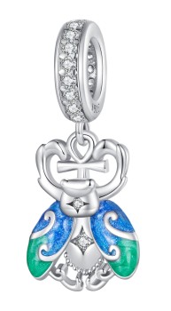 Charms Srebro 925 - Skarabeusz Czerwiński
