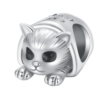 Charms Srebro 925 - Ukryty Kotek Czerwiński