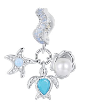 Charms Srebro 925 - Kolekcja Morska Bryza, Żółw Czerwiński