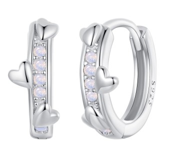 Kolczyki Srebro 925 - Różowa Miłość Czerwiński