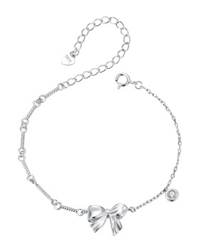 Bransoletka Srebrna 925 - Ozdobna Kokardka Czerwiński