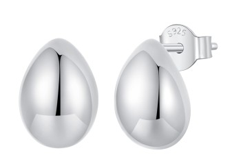 Kolczyki Srebro 925 - Dmuchana Łezka Czerwiński