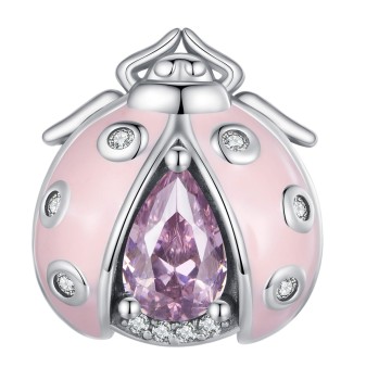 Charms Srebro 925 - Różowa Biedronka Czerwiński