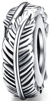 Charms Srebro 925 - Stopper Zakręcone Pióro Czerwiński