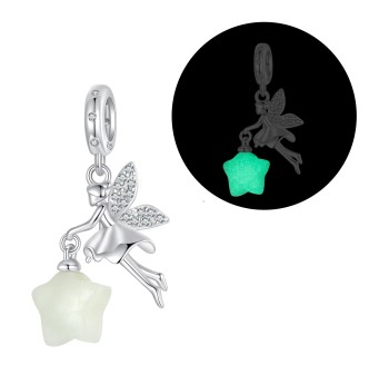 Charms Srebro 925 - Świecąca Wróżka Czerwiński