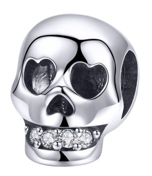Charms Srebro 925 - Czaszka, Halloween Czerwiński