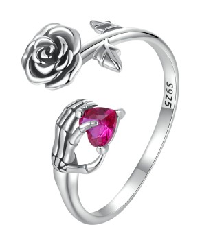 Pierścionek uniwersalny - Serce na Dłoni, Halloween Czerwiński