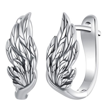 Srebrne Kolczyki - Okazałe Pióra Czerwiński