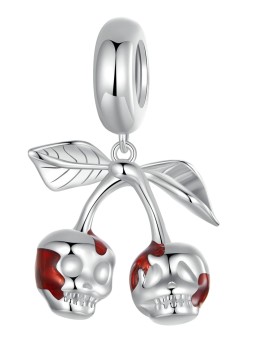 Charms Srebro 925 - Wisienki, Czaszki Czerwiński