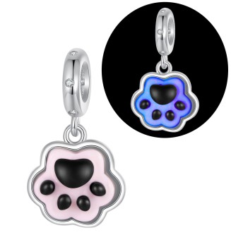 Charms Srebro 925 - Świecąca Łapka Czerwiński
