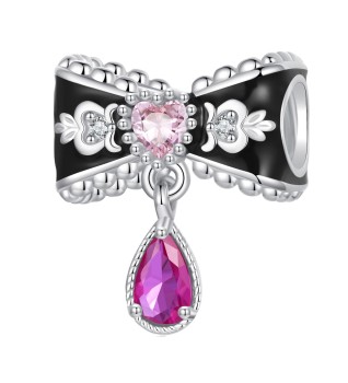 Charms Srebro 925 - Kolekcja Romantyczna Kokardka Czerwiński