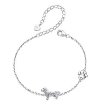 Bransoletka Srebrna 925 - Piesek Czerwiński