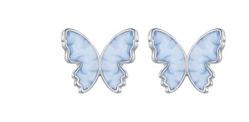 Srebrne Kolczyki - Niebieski Motyl Czerwiński
