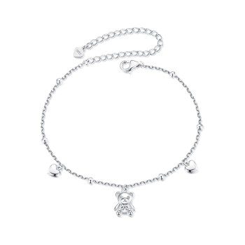 Bransoletka Srebrna 925 - Miś Czerwiński