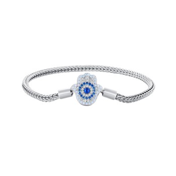 Bransoletka modułowa RĘKA FATIMY Srebro S925 Czerwiński