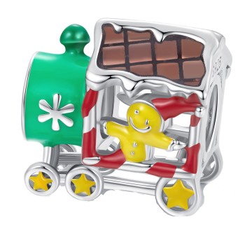 Charms Srebro 925 - Świąteczny Pociąg Czerwiński