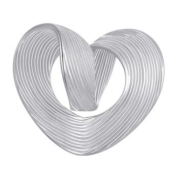 Charms Srebro 925 - Kolekcja Romantyczne Walentynki, Srebrne Serce Czerwiński