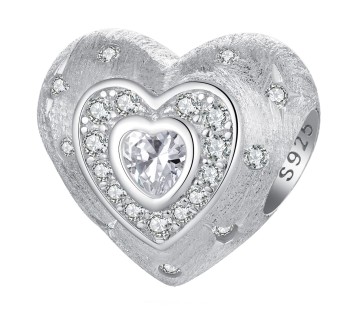 Charms Srebro 925 - Kolekcja Srebrne Olśnienie, Serce Czerwiński