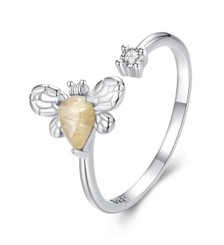 Pierścionek uniwersalny - Pszczoła Jadeit Czerwiński