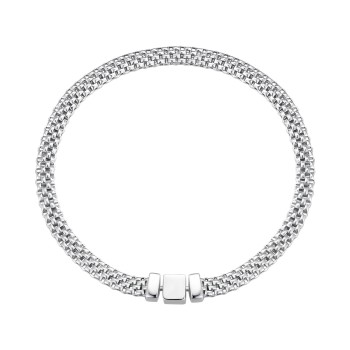 Bransoletka Modułowa Srebrna PŁASKA Srebro S925 Czerwiński