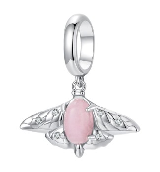 Charms Srebro 925 - Kolekcja Owady, Ćma Jadeit Czerwiński