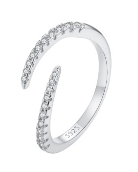 Pierścionek uniwersalny - Diamentowy Blask, Srebrny Czerwiński