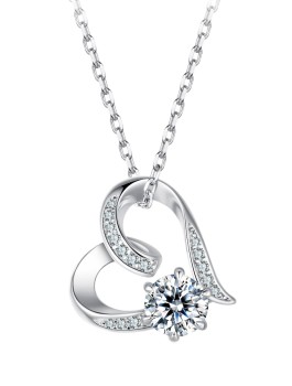 Naszyjnik Srebrny - Wieczna Miłość, Moissanit Czerwiński