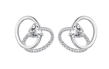 Srebrne Kolczyki - Kolekcja Mamusia, Serca Czerwiński