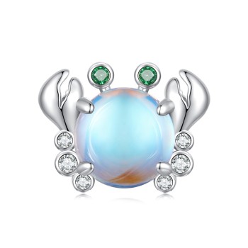 Charms Srebro 925 - Kolorowy Krab Czerwiński