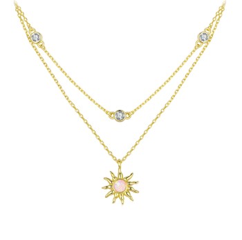 Naszyjnik Srebrny - Słońce i Księżyc, Złoty Czerwiński