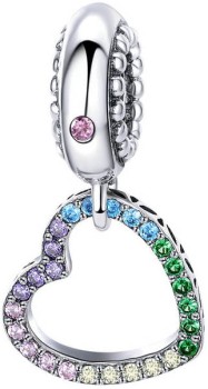 Charms Srebro 925 - Kolorowe Serce Czerwiński